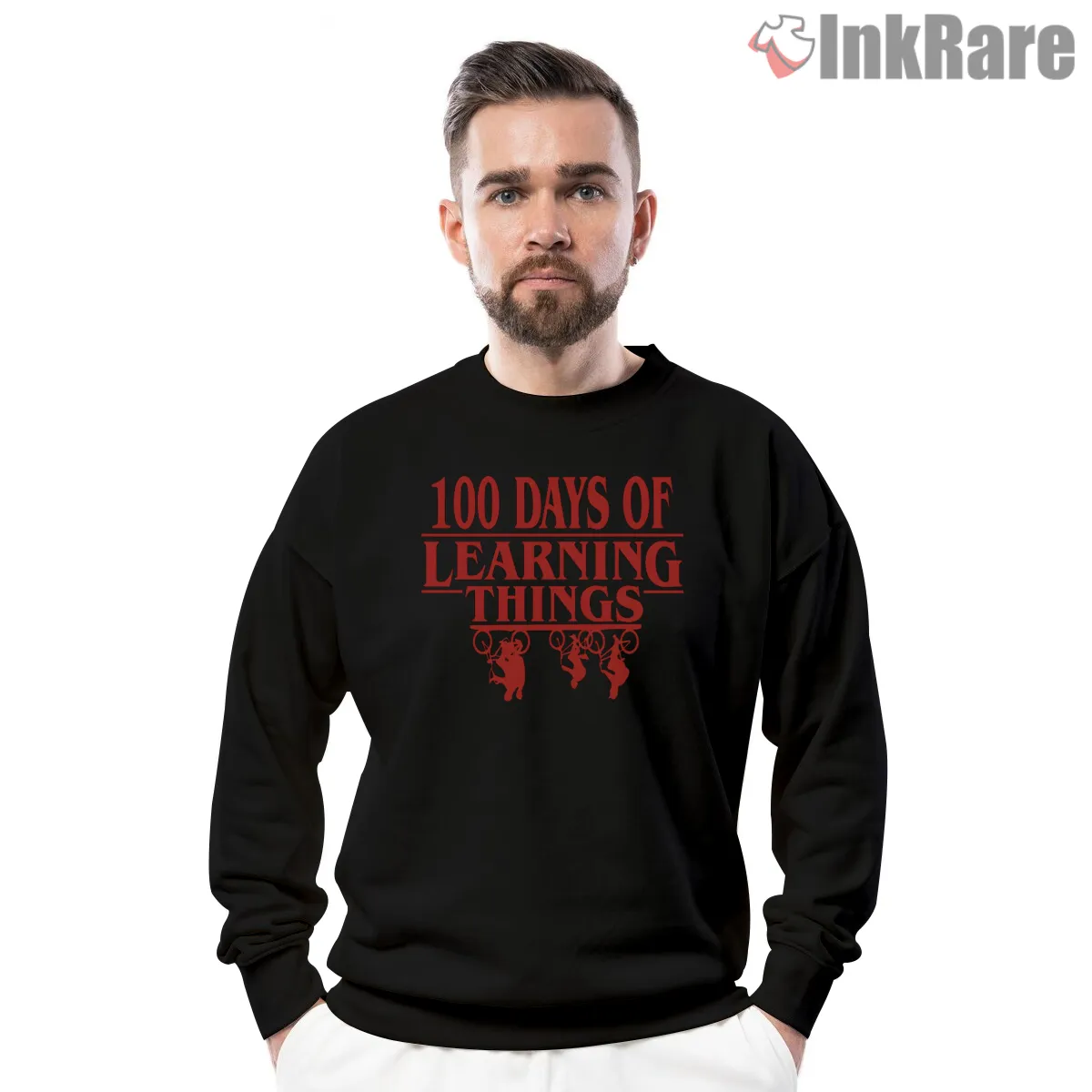 100 Days Of Learning Strange Things School Shirt on graphic shirt for men graphic tee
