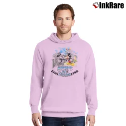 Men’s 1928 1988 Mickey Mouse 60th Birthday Disney Pullover Hoodie in light pink | Cozy, Durable, Modern Fit
