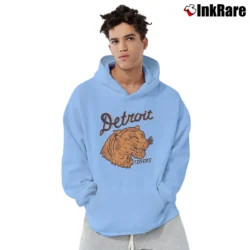 Men’s 1935 Detroit Tigers Retro Pullover Hoodie in light blue | Cozy, Durable, Modern Fit