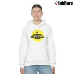 Women’s 1960s Batman Ed Cholakian Russell Graphic Cozy Hoodie in white | Warm, Structured, Stylish