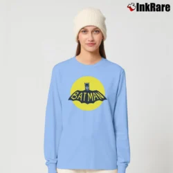 Women’s 1960s Batman Ed Cholakian Russell Graphic Long-Sleeve Top in light blue | Sleek, Versatile, All-Season