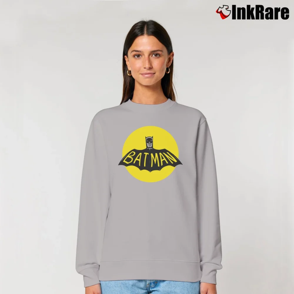 Women’s 1960s Batman Ed Cholakian Russell Graphic Relaxed Sweatshirt in sport grey | Soft, Laid-Back Vibe
