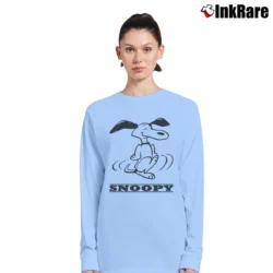 Women’s 1960s Snoopy Spruce Red Sweatshirt Long-Sleeve Top in light blue | Sleek, Versatile, All-Season