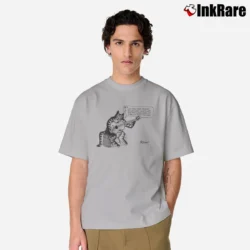 Men’s 1970s B Kliban Guitar Cat Cartoon Classic T-Shirt in sport grey | Soft, Breathable Everyday Wear