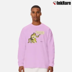 Men’s 1970s B Kliban Guitar Cat Long-Sleeve Shirt in light pink | Sleek, Lightweight, Year-Round Wear