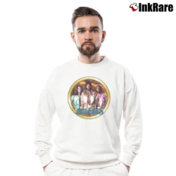 Men’s 1970s Bee Gees Custom Music Crewneck Sweatshirt in white | Cozy Fabric, Clean Style