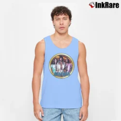 Men’s 1970s Bee Gees Custom Music Tank Top in light blue | Breathable, Active-Friendly Design