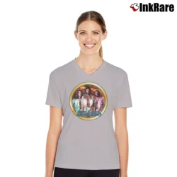 Women’s 1970s Bee Gees Custom Music V-Neck Tee in sport grey | Chic Neckline, Soft Texture