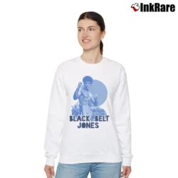 Women’s 1970s Black Belt Jones Enter The Dragon Movie Relaxed Sweatshirt in white | Soft, Laid-Back Vibe