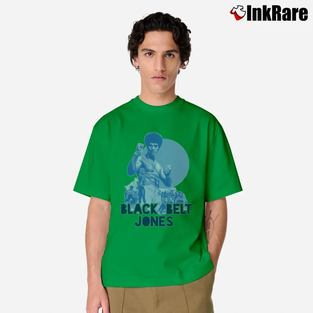 Men’s 1970s Black Belt Jones Enter The Dragon Movie Classic T-Shirt in irish green | Soft, Breathable Everyday Wear
