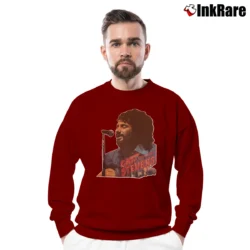 Men’s 1970s Cat Stevens Concert Graphic Crewneck Sweatshirt in maroon | Cozy Fabric, Clean Style
