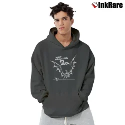 Men’s 1970s Dragonriders Of Pern Sci - fi Book Pullover Hoodie in charcoal | Cozy, Durable, Modern Fit