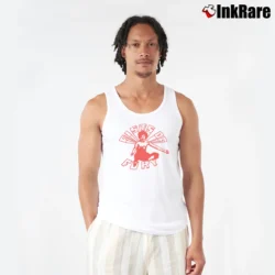 Men’s 1970s Fists Of Fury Bruce Lee Enter The Dragon Movie Tank Top in white | Breathable, Active-Friendly Design