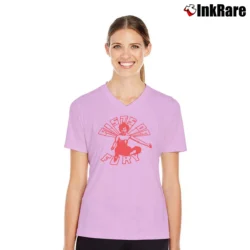 Women’s 1970s Fists Of Fury Bruce Lee Enter The Dragon Movie V-Neck Tee in light pink | Chic Neckline, Soft Texture