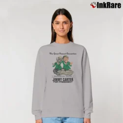 Women’s 1970s Jimmy Carter Peanut Campaign Political Relaxed Sweatshirt in sport grey | Soft, Laid-Back Vibe