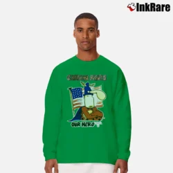 Men’s 1970s Mad Magazine Captain Klutz Comic By Don Martin Long-Sleeve Shirt in irish green | Sleek, Lightweight, Year-Round Wear