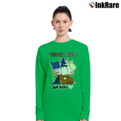 Women’s 1970s Mad Magazine Captain Klutz Comic By Don Martin Long-Sleeve Top in irish green | Sleek, Versatile, All-Season