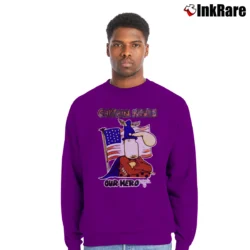 Men’s 1970s Mad Magazine Captain Klutz Comic By Don Martin Crewneck Sweatshirt in purple | Cozy Fabric, Clean Style