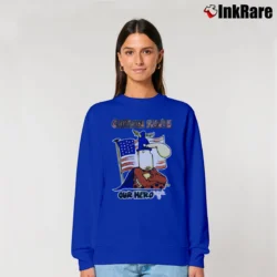 Women’s 1970s Mad Magazine Captain Klutz Comic By Don Martin Relaxed Sweatshirt in royal blue | Soft, Laid-Back Vibe
