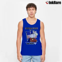 Men’s 1970s Mad Magazine Captain Klutz Comic By Don Martin Tank Top in royal blue | Breathable, Active-Friendly Design