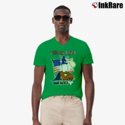 Men’s 1970s Mad Magazine Captain Klutz Comic By Don Martin V-Neck Tee in irish green | Sharp, Breathable, Everyday Staple