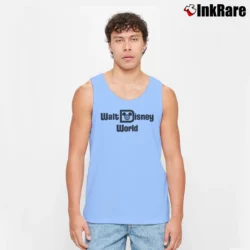 Men’s 1970s Walt Disney World Logo Classic Tank Top in light blue | Breathable, Active-Friendly Design