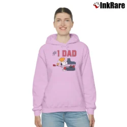 Women’s 1971 Peanuts Snoopy Number One Dad Cozy Hoodie in light pink | Warm, Structured, Stylish