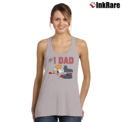 Women’s 1971 Peanuts Snoopy Number One Dad Tank Top in sport grey | Lightweight, Movement-Friendly
