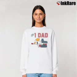 Women’s 1971 Snoopy Number One Dad Peanuts Relaxed Sweatshirt in white | Soft, Laid-Back Vibe