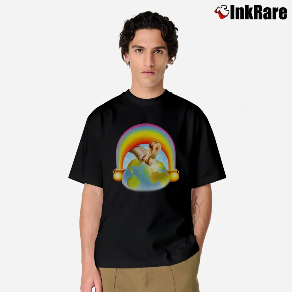 Men’s 1972 Grateful Dead Europe Stanley Mouse Rainbow Classic T-Shirt in black | Soft, Breathable Everyday Wear