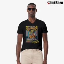 Men’s 1974 Cheech And Chong Alice Bowie Bang Tour V-Neck Tee in black | Sharp, Breathable, Everyday Staple