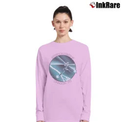 Women’s 1974 Jefferson Starship Dragon Fly Rock Band Long-Sleeve Top in light pink | Sleek, Versatile, All-Season