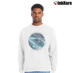 Men’s 1974 Jefferson Starship Dragon Fly Rock Band Crewneck Sweatshirt in white | Cozy Fabric, Clean Style