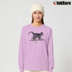Women’s 1975 B Kliban Cat in Shoes Vintage Funny Long-Sleeve Top in light pink | Sleek, Versatile, All-Season