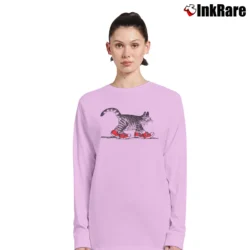 Women’s 1975 B Kliban Cat in Shoes Vintage Long-Sleeve Top in light pink | Sleek, Versatile, All-Season