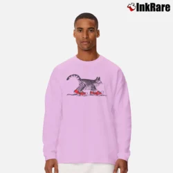 Men’s 1975 B Kliban Cat in Shoes Vintage Long-Sleeve Shirt in light pink | Sleek, Lightweight, Year-Round Wear