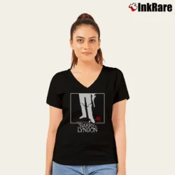 Women’s 1975 Film Stanley Kubrick Barry Lyndon V-Neck Tee in black | Chic Neckline, Soft Texture