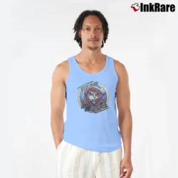 Men’s 1975 Robert Hunter Tiger Rose Album Tank Top in light blue | Breathable, Active-Friendly Design