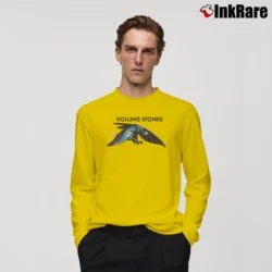 Men’s 1975 Rolling Stones North American Tour Long-Sleeve Shirt in yellow | Sleek, Lightweight, Year-Round Wear