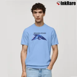 Men’s 1975 Rolling Stones North American Tour Classic T-Shirt in light blue | Soft, Breathable Everyday Wear