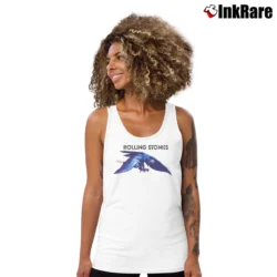 Women’s 1975 Rolling Stones North American Tour Tank Top in white | Lightweight, Movement-Friendly