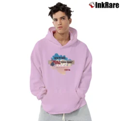 Men’s 1976 Zz Top Texas Tour Vintage Pullover Hoodie in light pink | Cozy, Durable, Modern Fit