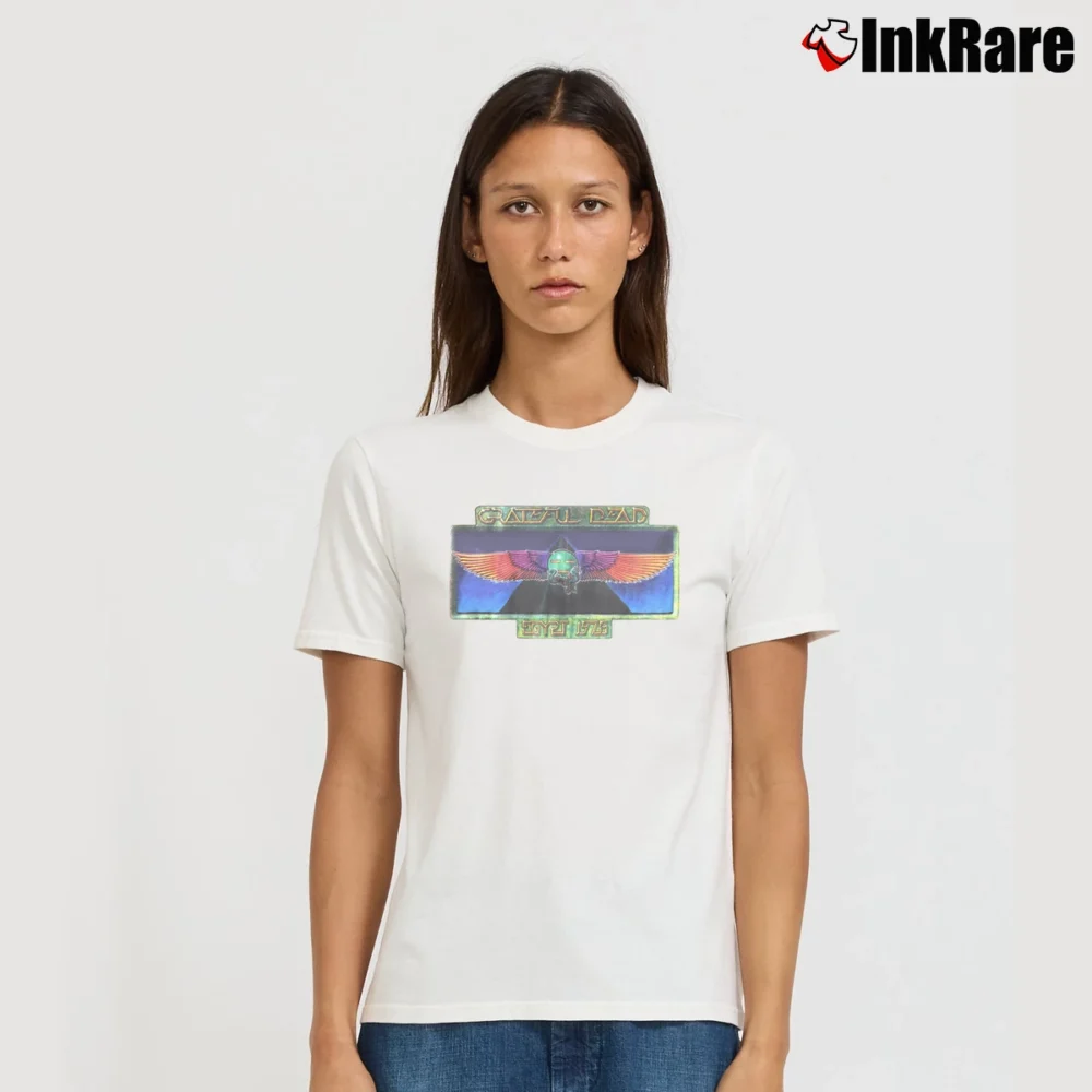 Women’s 1978 Grateful Dead Egypt Signature T-Shirt in white | Soft, Flattering Fit