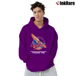 Men’s 1979 Bee Gees Concert Tour Pullover Hoodie in purple | Cozy, Durable, Modern Fit