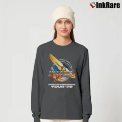Women’s 1979 Bee Gees Concert Tour Long-Sleeve Top in charcoal | Sleek, Versatile, All-Season