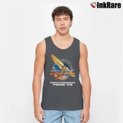 Men’s 1979 Bee Gees Concert Tour Tank Top in charcoal | Breathable, Active-Friendly Design