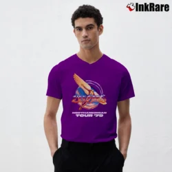 Men’s 1979 Bee Gees Concert Tour V-Neck Tee in purple | Sharp, Breathable, Everyday Staple
