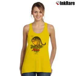 Women’s 1979 Crazy Hawaii Bernard Kilban Cat Maui Waui Tank Top in yellow | Lightweight, Movement-Friendly