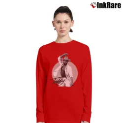 Women’s 1979 Teddy Pendergrass Promo Tour Long-Sleeve Top in red | Sleek, Versatile, All-Season