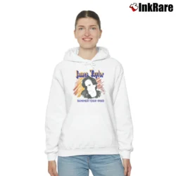 Women’s 1980 James Taylor Concert Cozy Hoodie in white | Warm, Structured, Stylish
